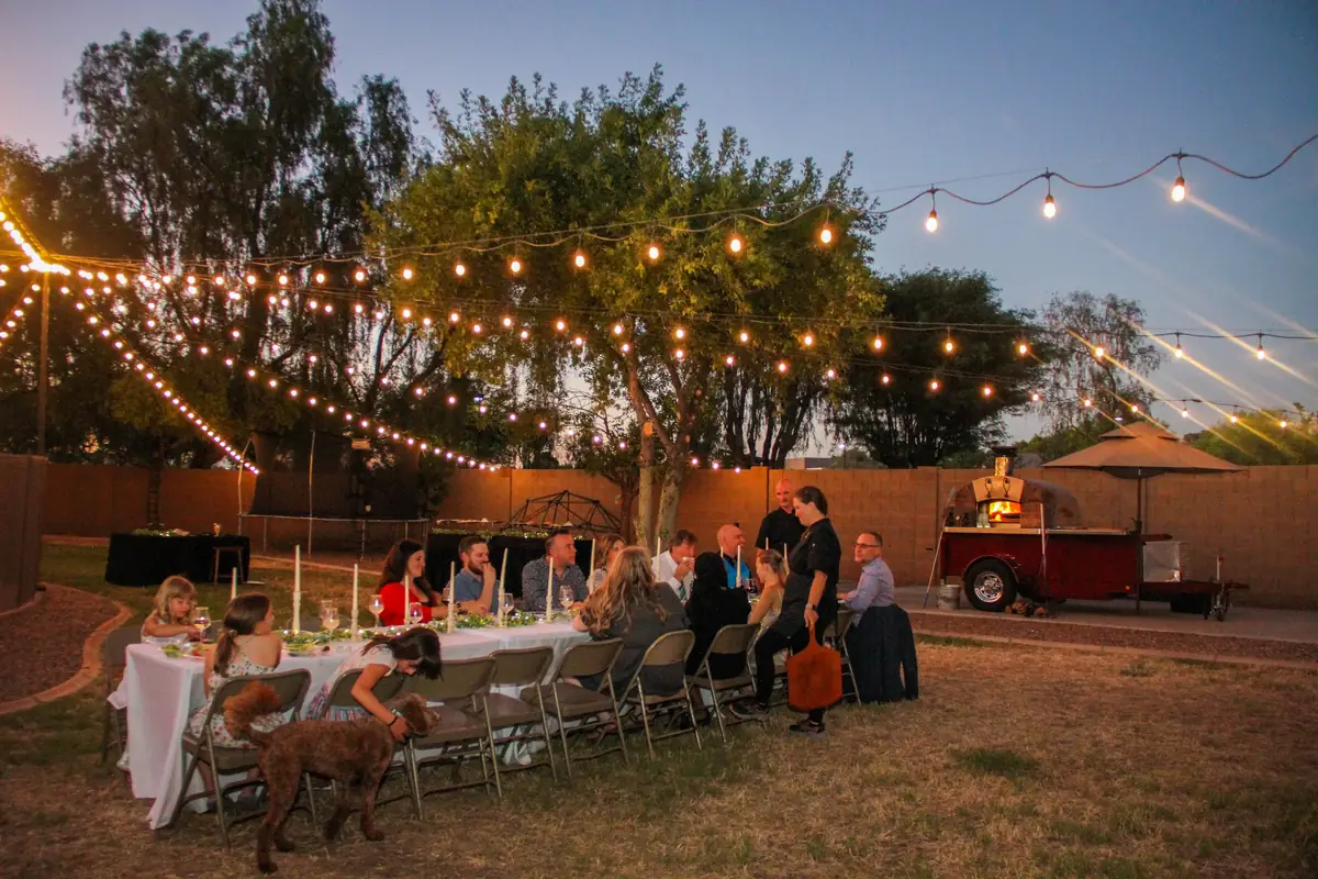 Evening long-table celebration catered by Local Hive
